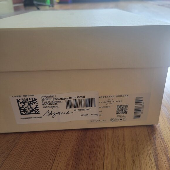 Sezane new in box victoire loafers patent black size 39 / US size 8 - Picture 3 of 4